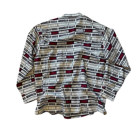 90s Wrangler Rodeo AOP Pearl Snap Button Up Shirt XL - Picture 3 of 3